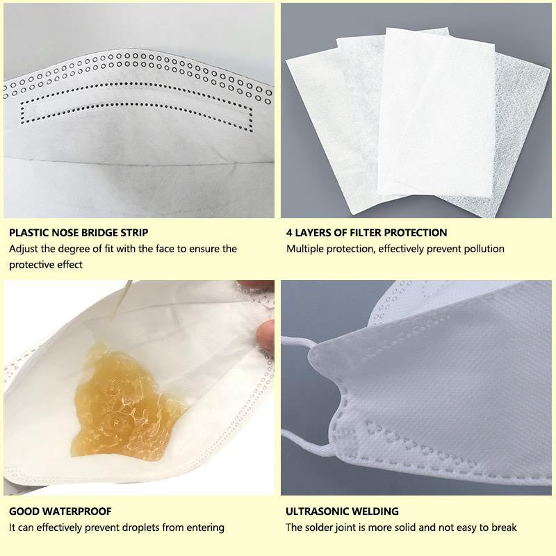 READY STOCK!!!KF94 4 Layer Medical Face Mask 10PCS KF94 3D Fish Mouth Face Mask Disposable Earloop 4ply Korea Design