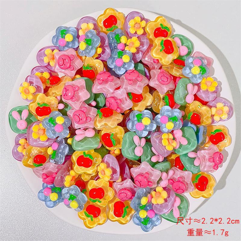 READY STOCK!!!Hole shoes decorative buckle accessories shoes flower buckle cute cartoon pattern garden shoe accessories