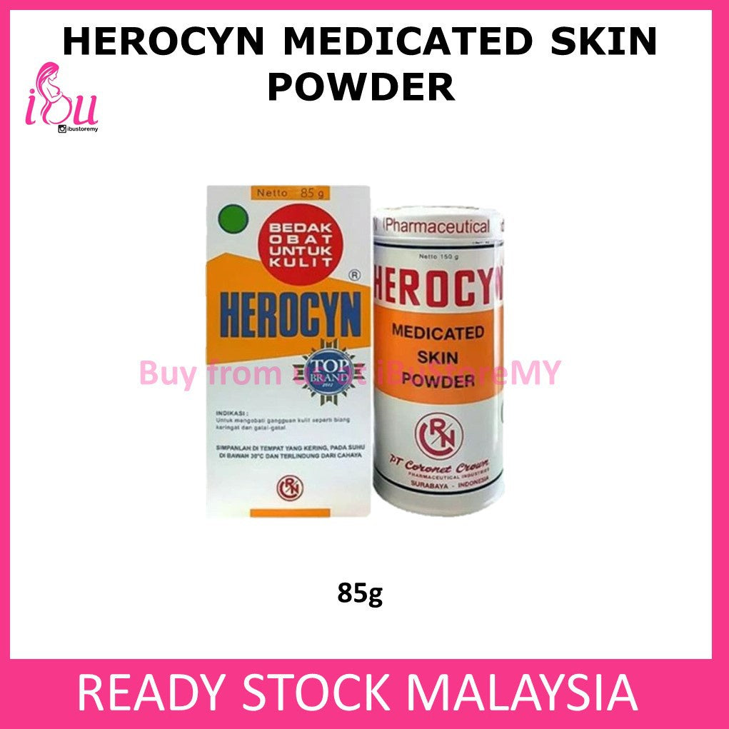 Ready stock!!!Herocyn Medicated Skin Powder 50g 85g 150g Bedak Obat Untuk Kulit Bedak Herocyn medical skin powder