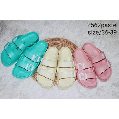 READY STOCK!!!RED APPLE Double Strip BG2562 Pastel SHOES Soft Color 泰国温柔色防水防滑双带拖鞋 Original Thailand 2562