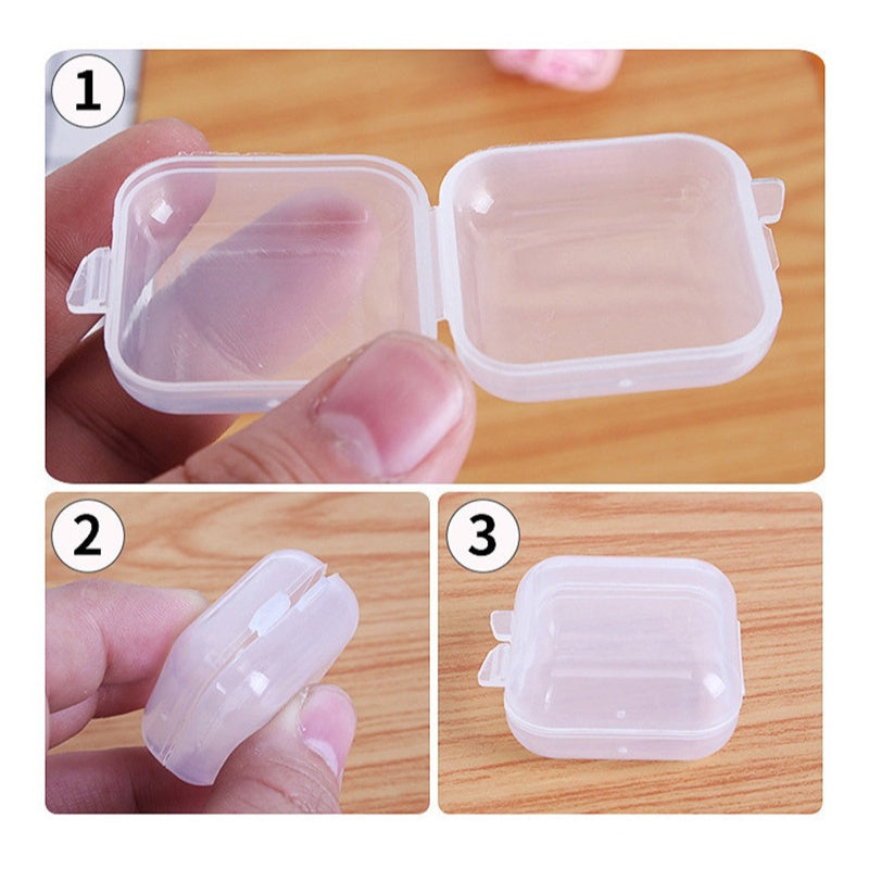READY STOCK!!!Portable Mini Pill Box Organizer Transparent Storage Tablet Jewellery Accessories Plastic Case 1pcs