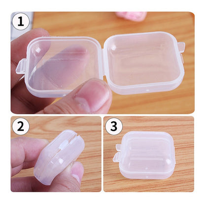 READY STOCK!!!Portable Mini Pill Box Organizer Transparent Storage Tablet Jewellery Accessories Plastic Case 1pcs