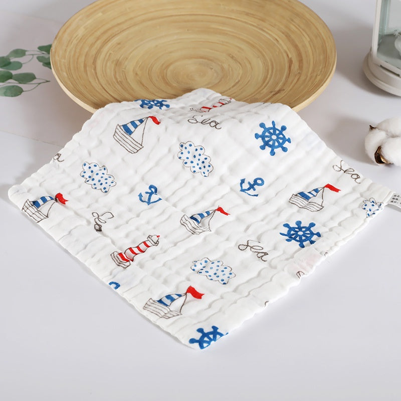 READY STOCK!!!! 6 Layers Baby Handkerchief Infant Towel Newborn Face Bath Towel Cotton Bib Bayi Sapu tangan