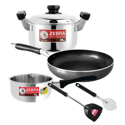 READY STOCK!!! 100% Original THAILAND  Zebra Thailand 6Pcs/SET Healthy Cookware Set