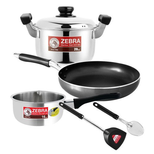 READY STOCK!!! 100% Original THAILAND  Zebra Thailand 6Pcs/SET Healthy Cookware Set