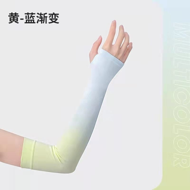 READY STOCK‼️ UV Protection Cycling Arm Sleeve Ice Silk Sunblock Sarung Tangan Panjang Lengan Outdoor Sports  防曬手套 袖套 冰袖