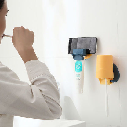 Plastic Toothbrush Holder with Gargle Cup Wall Suction Cups Rack Shaver Tooth paste Dispenser Bathroom Accessories Set