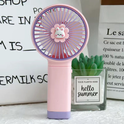 READY STOCK‼️ Mini Portable Clip Fan | USB Rechargeable | Cute Cartoon Desk & Handheld Fan 迷你便携式风扇