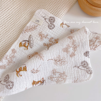 READY STOCK! Baby Muslin Cotton Washcloths | Soft Multi-Layer Face Towel | Baby Feeding Bibs | Multi-Style 婴儿棉纱洗脸巾 |