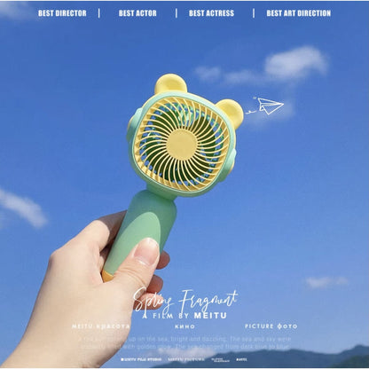 READY STOCK‼️ Mini Portable Clip Fan | USB Rechargeable | Cute Cartoon Desk & Handheld Fan 迷你便携式风扇