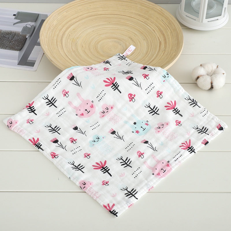 READY STOCK!!!! 6 Layers Baby Handkerchief Infant Towel Newborn Face Bath Towel Cotton Bib Bayi Sapu tangan