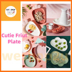 READY STOCK!!!Cute Carrot Clouds Strawberry Shape Plastic Snacks Fruit Plate