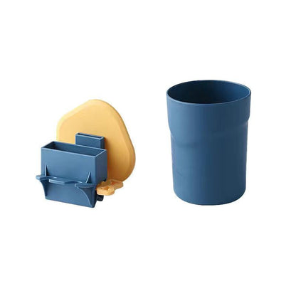 Plastic Toothbrush Holder with Gargle Cup Wall Suction Cups Rack Shaver Tooth paste Dispenser Bathroom Accessories Set