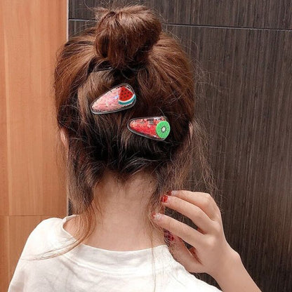 READY STOCK!! 5PCS Cartoon Fruit Cutie Hair Clip Kids Baby Girls Hair Accessories