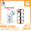READY STOCK!!!100% Original from THAILAND Zebra Stainless Steel [14cm x 4] Food Carrier/Smart Lock