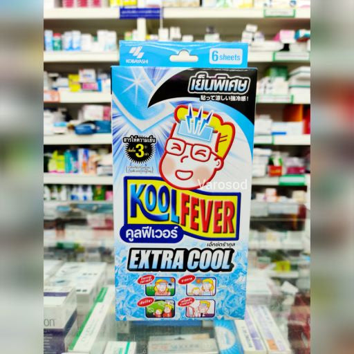 Kool fever 6 Sheets Of Anti-fever Gel Pads Coolfever Adult Koolfever Extra Cool