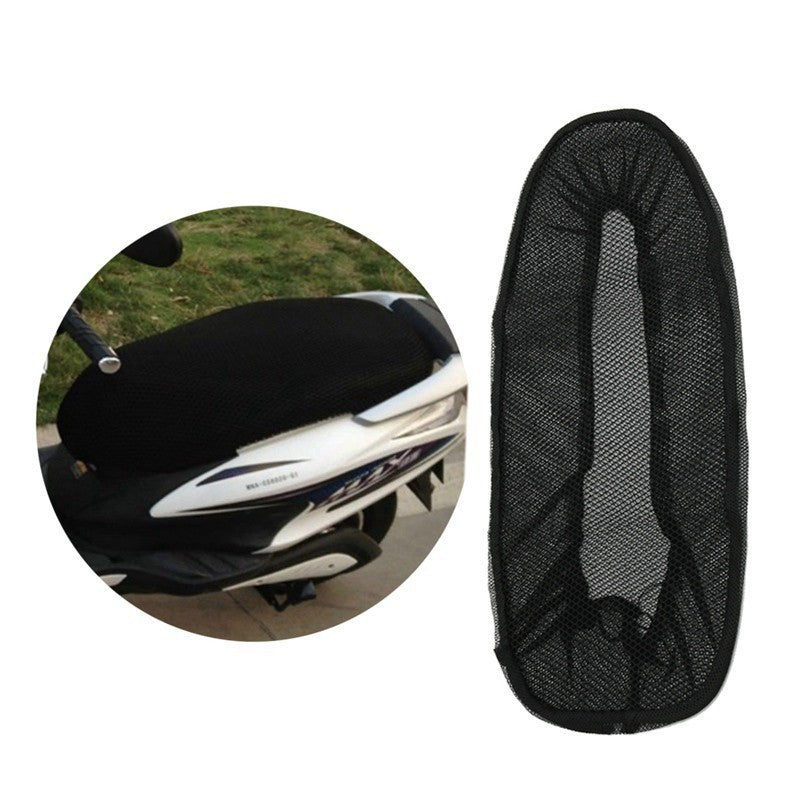 【ReadyStock】New Black Motorcycle Electric Bike Net Seat Cover Mesh Cooling Protector Cushion High Quality