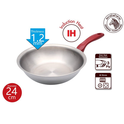 READY STOCK!!! Original Zebra 24cm Vitalux 3 Ply Fry Pan