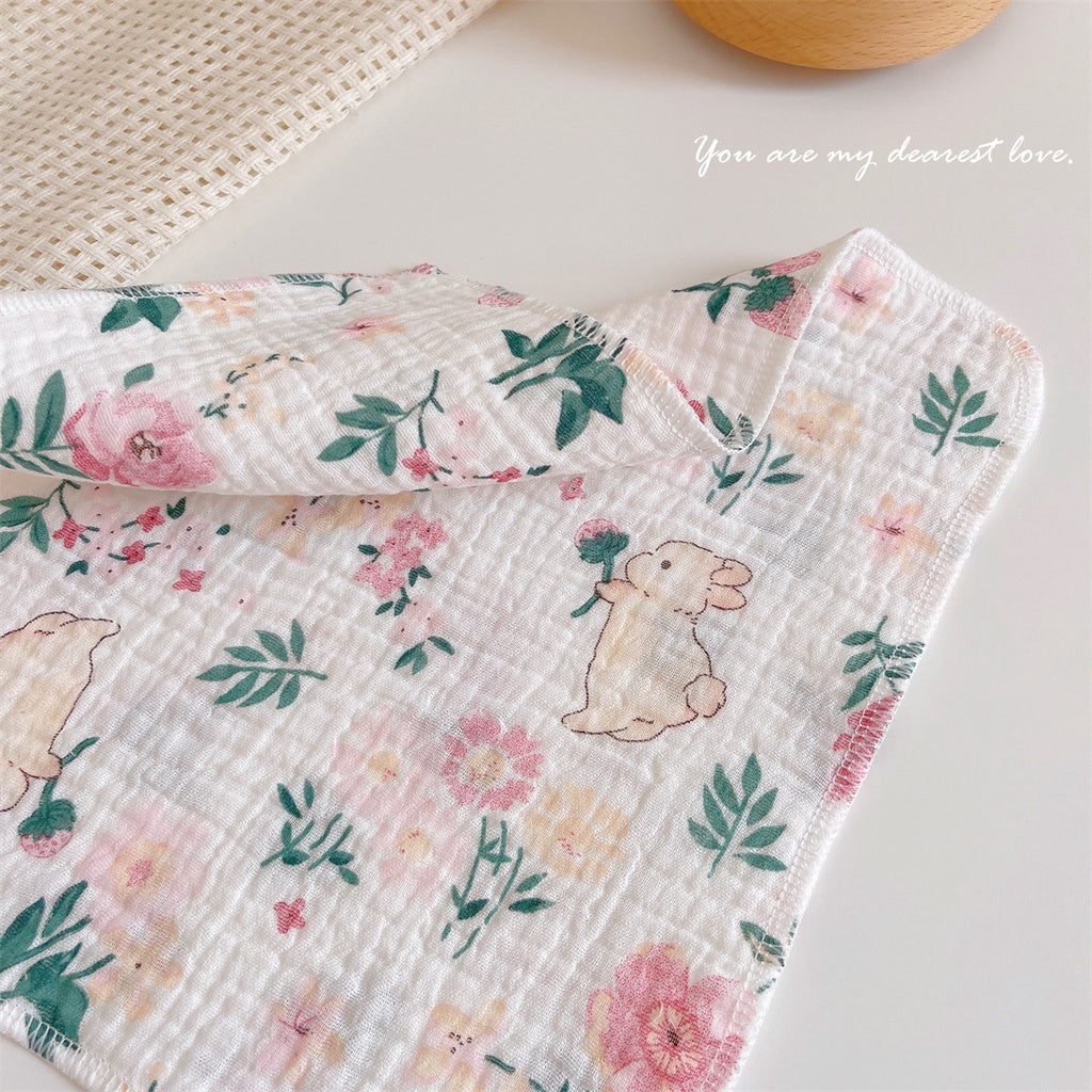 READY STOCK! Baby Muslin Cotton Washcloths | Soft Multi-Layer Face Towel | Baby Feeding Bibs | Multi-Style 婴儿棉纱洗脸巾 |