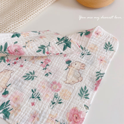 READY STOCK! Baby Muslin Cotton Washcloths | Soft Multi-Layer Face Towel | Baby Feeding Bibs | Multi-Style 婴儿棉纱洗脸巾 |