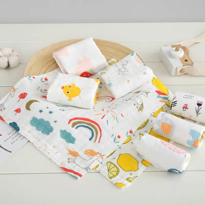 READY STOCK!!!! 6 Layers Baby Handkerchief Infant Towel Newborn Face Bath Towel Cotton Bib Bayi Sapu tangan