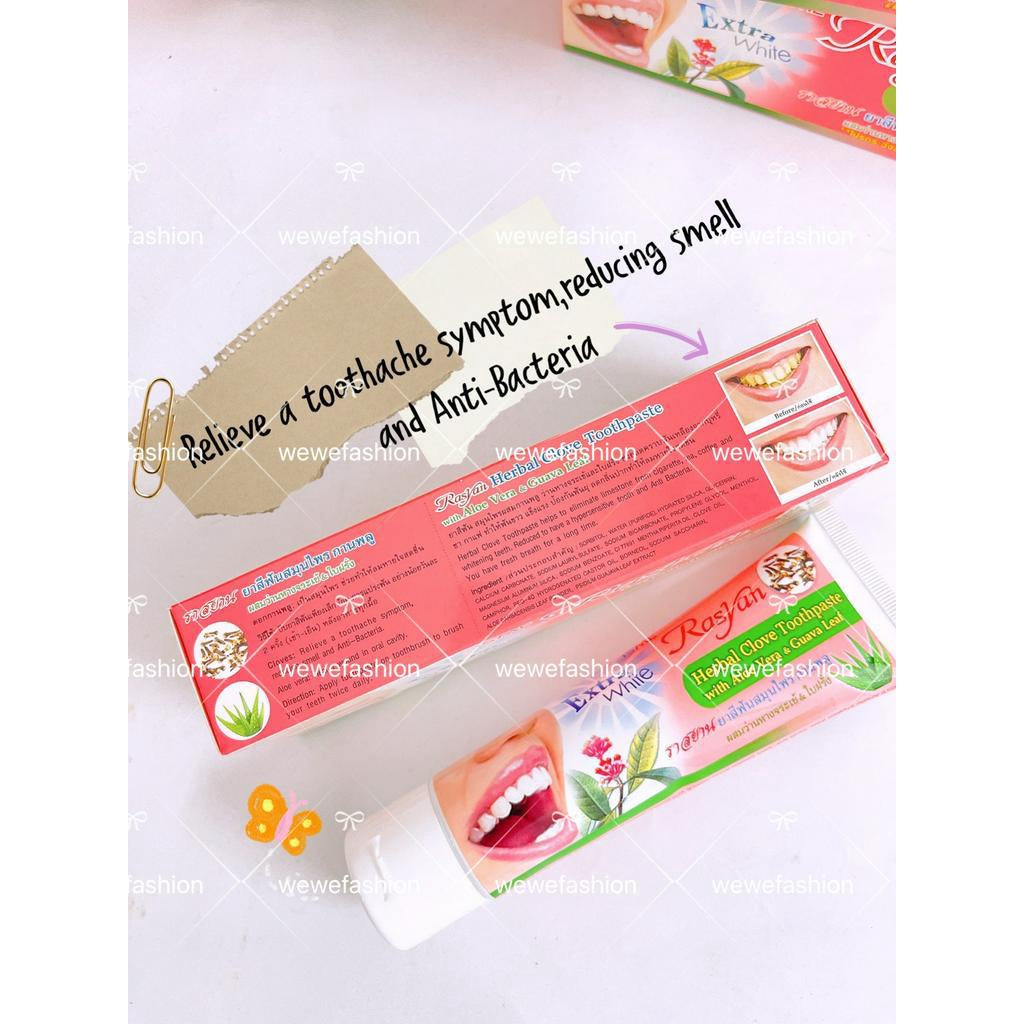 READY STOCK!!!RASYAN HERBAL CLOVE TOOTHPASTE 100g 天然草本丁香牙膏