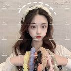 READY STOCK!!!Fashion Korean Hair Bands, Lace Soft Color Pattern Plaid Headband, Ladies Hair Accessories Gifts
