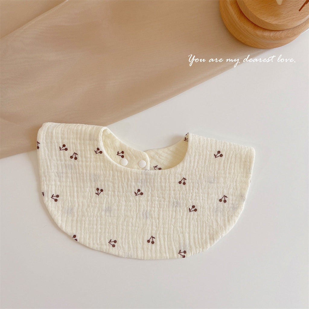 READY STOCK‼️ Baby Infant Saliva Towel | 100% Cotton Bibs | 360° Rotating Reversible Baby Bib  婴儿口水巾 | 100%纯棉围兜