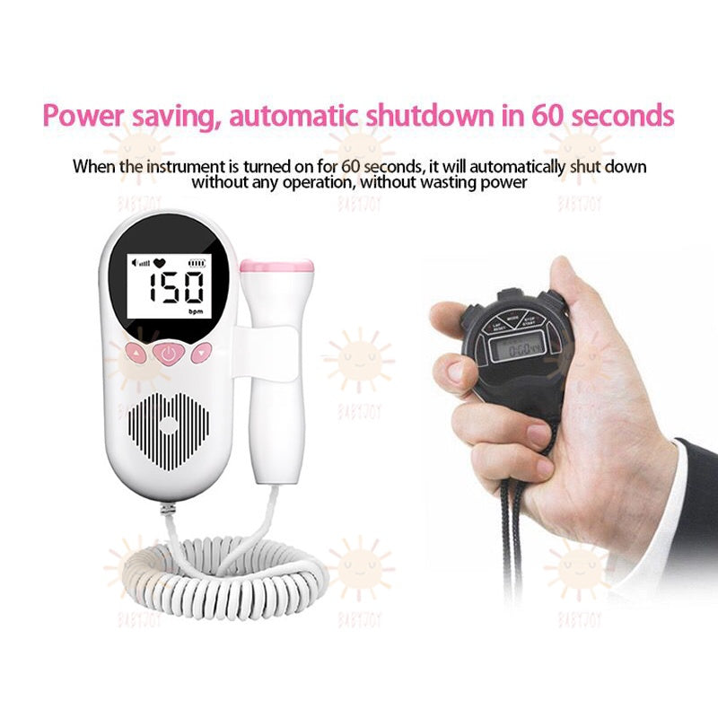 READY STOCK‼️ Baby Fetal Doppler Heart Rate Monitor Ultrasound Detector LCD Display Alat Denyut Jantung Bayi