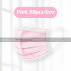 READY STOCK!!!Colourful【50PC】Adult 3-Ply Disposable Face Mask / Topeng Penutup Mulut Pelitup Muka Dewasa / 成人三层口罩