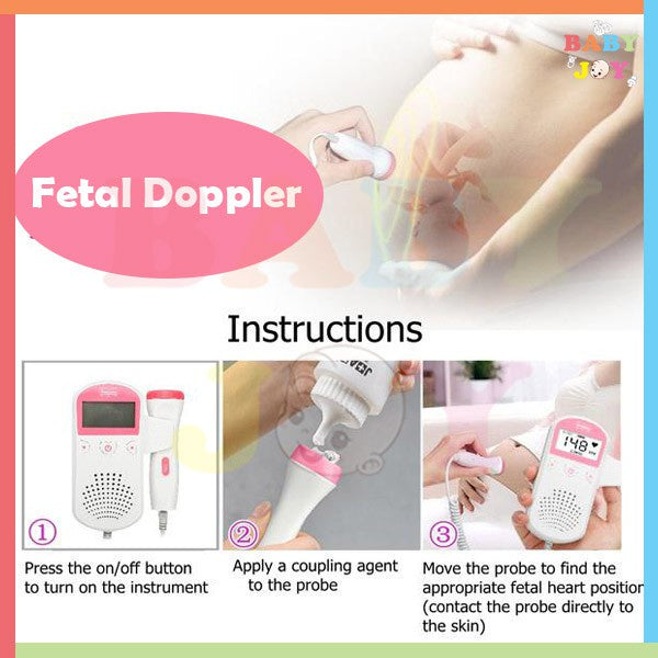 READY STOCK‼️ Baby Fetal Doppler Heart Rate Monitor Ultrasound Detector LCD Display Alat Denyut Jantung Bayi