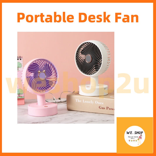 READY STOCK!!! Portable Desk Fan | Mini Table Fan | USB Rechargeable | Clip-on & Handheld Cooling Fan  便携桌面风扇 迷你桌扇