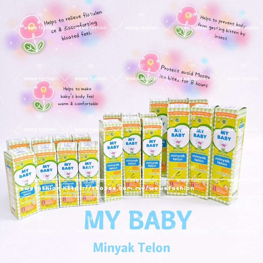 READY STOCK!!!Minyak Telon Plus My Baby Mybaby Natural Eucalyptus 60/90/150 ml