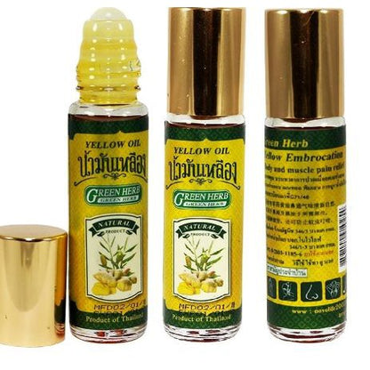 YELLOW OIL GREEN HERB OIL 8cc