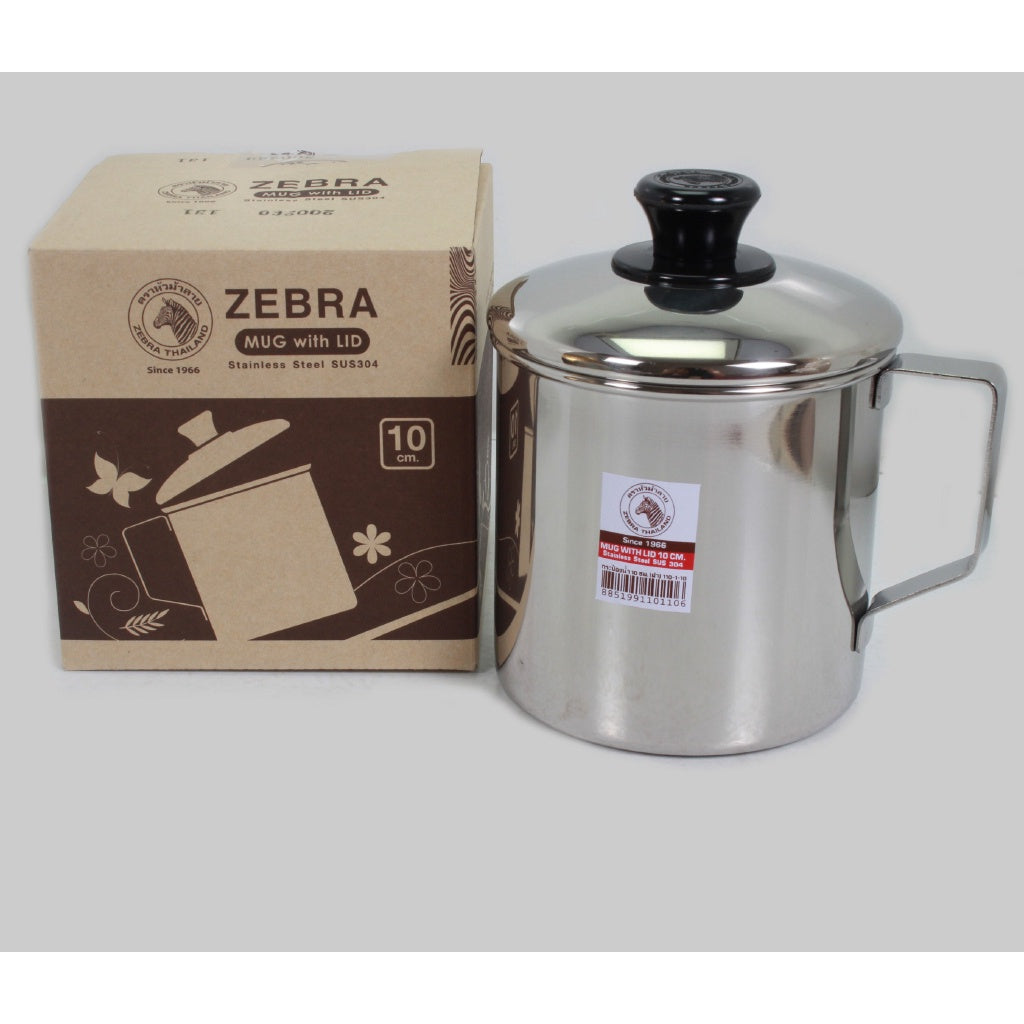 READY STOCK!!!Zebra Mug With Lid (9cm/10cm/11cm/12cm/14cm)