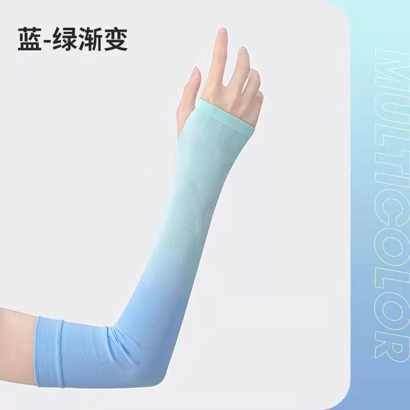READY STOCK‼️ UV Protection Cycling Arm Sleeve Ice Silk Sunblock Sarung Tangan Panjang Lengan Outdoor Sports  防曬手套 袖套 冰袖