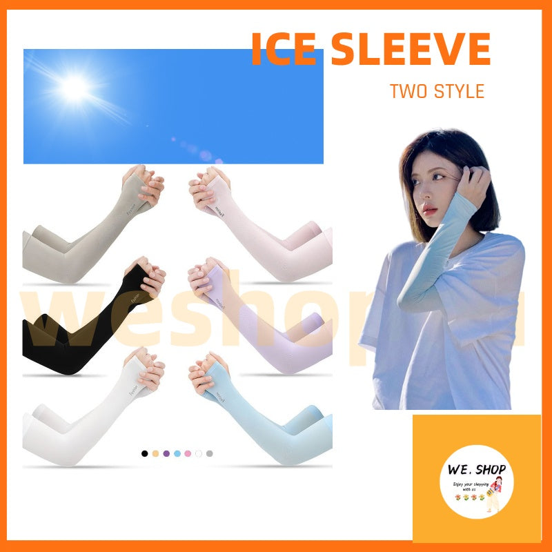 READY STOCK‼️ UV Protection Cycling Arm Sleeve Ice Silk Sunblock Sarung Tangan Panjang Lengan Outdoor Sports  防曬手套 袖套 冰袖