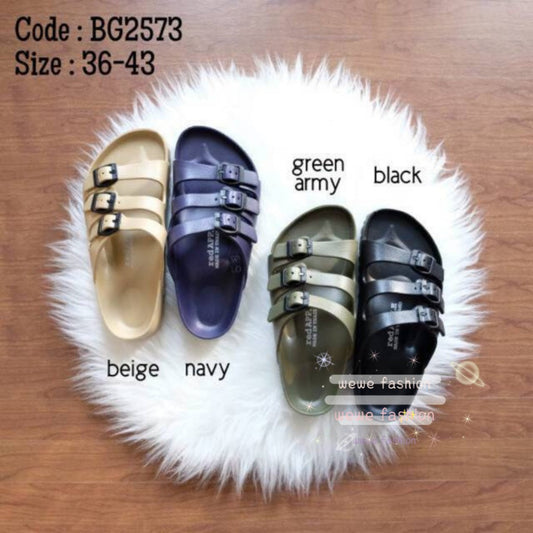 READY STOCK!!!RED APPLE Three Strip BG2573 SHOES 泰国防水防滑三带拖鞋 Original Thailand