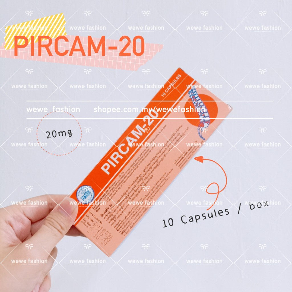READY STOCK!!!PIRCAM-20 (10capsule/tablet) Original Thailand Relief Headache and Body Pains标康胶丸-20