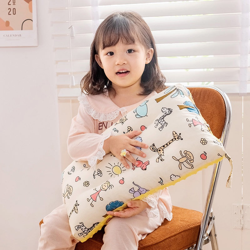 Ready Stock Washable Baby Pillow Children's Cotton  Pea Fleece Quick Dry Soothing Sleep Aid Pillowchildren 纯棉儿童枕头