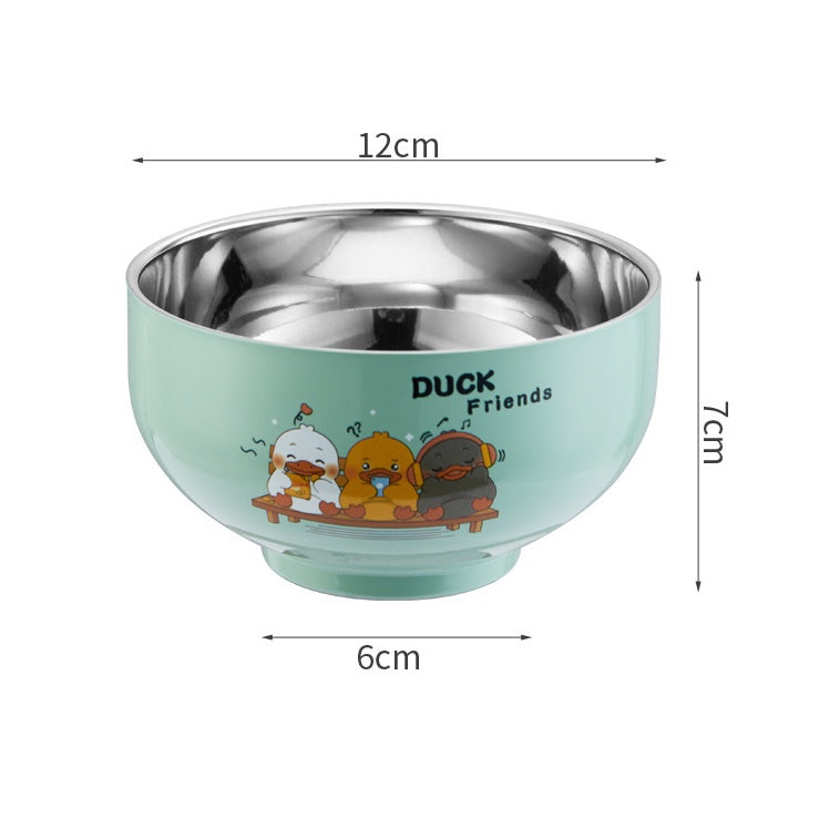 READY STOCK!!!304 Stainless Steel Cartoon Cutie Family Child Bowl  304不锈钢碗家庭碗
