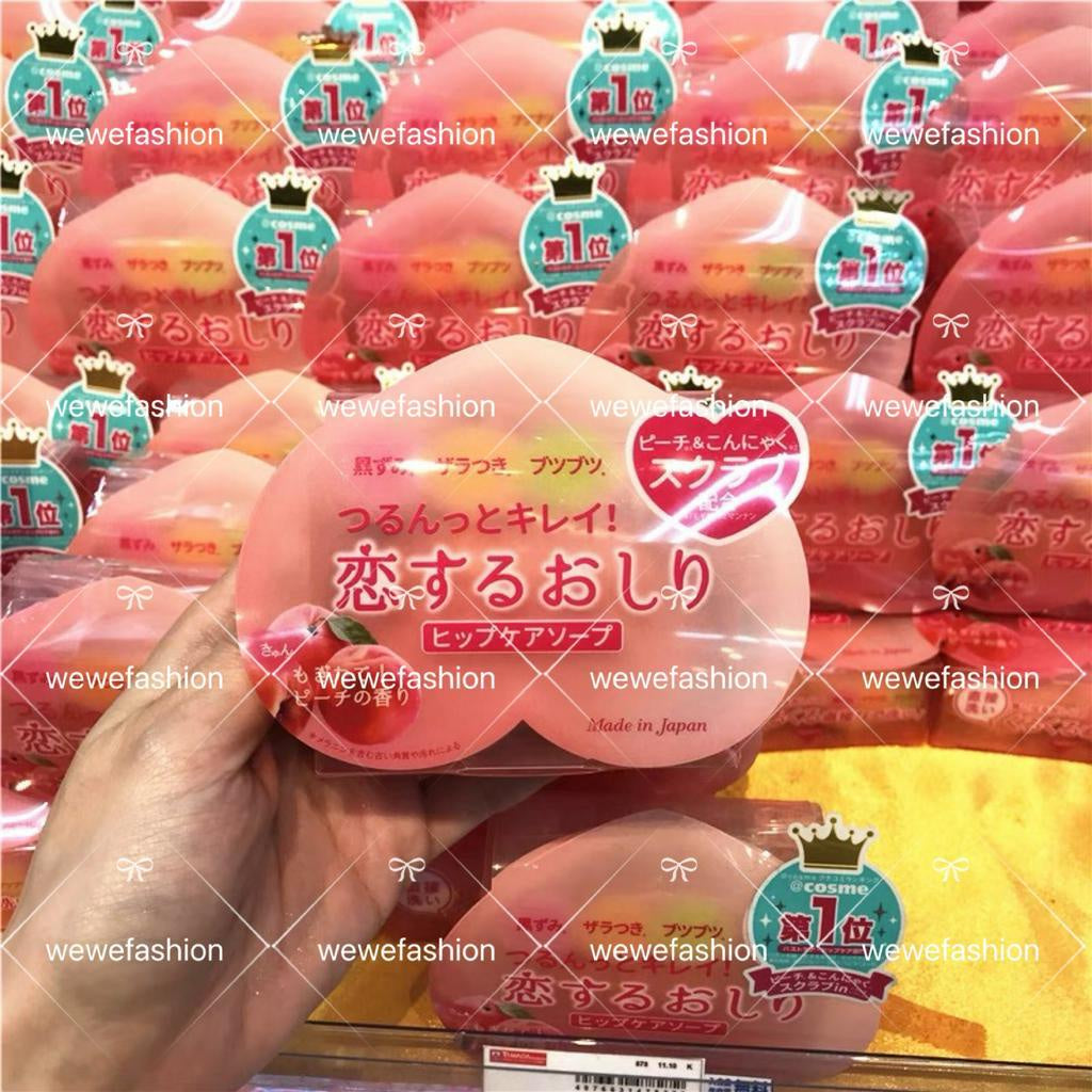 READY STOCK!!!Japan Pelican Peach Hip Care Soap Whitening 80g 蜜桃美臀皂 腋下私密处祛除黑色素pp私处臀部香皂
