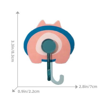 READY STOCK!!!Cartoon Strong Load-Bearing Hook Bathroom Seamless Sticky Hook Punch-Free Suction Cup Hook