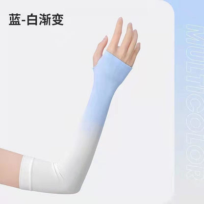 READY STOCK‼️ UV Protection Cycling Arm Sleeve Ice Silk Sunblock Sarung Tangan Panjang Lengan Outdoor Sports  防曬手套 袖套 冰袖