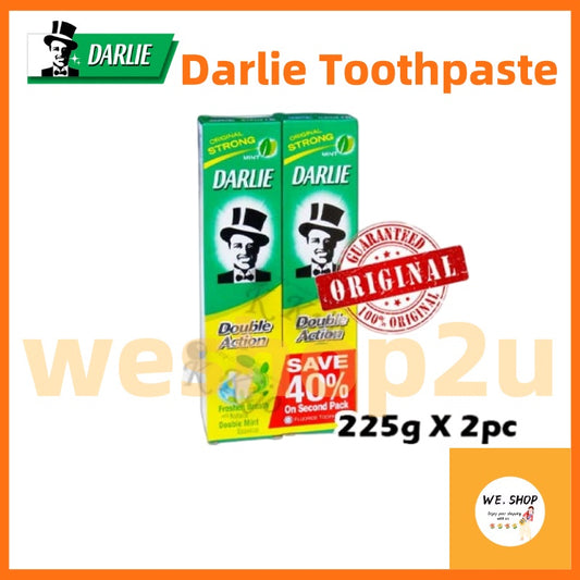 Darlie Toothpaste Value Pack 2in1 ( 225g X 2pcs ) 100% Original Genuine Darlie Product Ubat Gigi Darlie 黑人牙膏