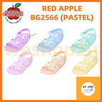 READY STOCK!!!Thailand Red Apple Back Strap Sandal Shoes BG2566 Pastel #36-39