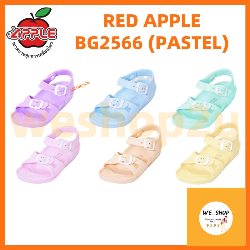 READY STOCK!!!Thailand Red Apple Back Strap Sandal Shoes BG2566 Pastel #36-39