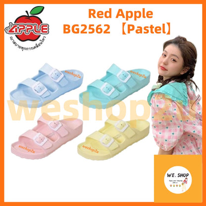 READY STOCK!!!RED APPLE Double Strip BG2562 Pastel SHOES Soft Color 泰国温柔色防水防滑双带拖鞋 Original Thailand 2562