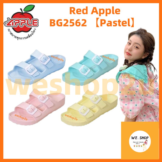 READY STOCK!!!RED APPLE Double Strip BG2562 Pastel SHOES Soft Color 泰国温柔色防水防滑双带拖鞋 Original Thailand 2562