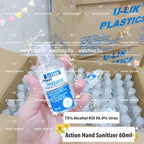 Ready Stock!!!ACTION Hand Sanitizer 60ml Original 75% Alcohol KILL 99/9 GERMS POCKET HAND SANITIZER免洗手消毒液